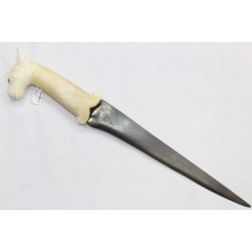 Pesh-kabz dagger Knife wootz old steel blade camel bone horse face Handle P 233